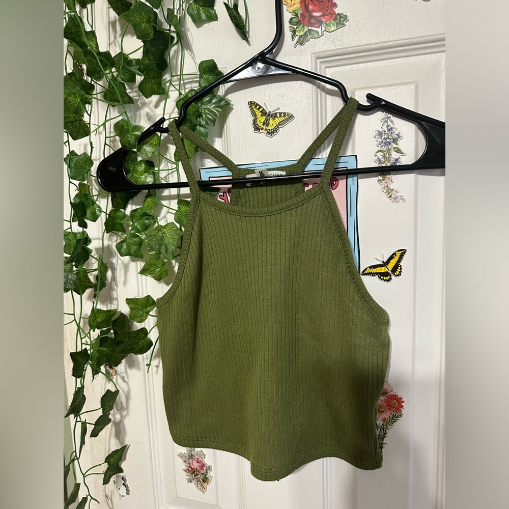 Green tank top
